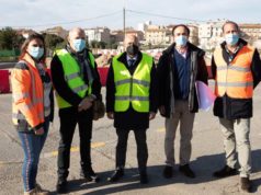 La nueva glorieta en la carretera NA-6840 en Murchante estará finalizada a finales de febrero Murchante