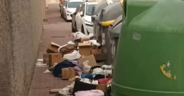 suciedad en las calles de Corella