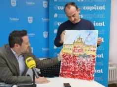 El cartel de fiestas de Tudela 2023: La fiesta plasmada en el arte cartel de fiestas de Tudela 2023