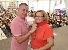 María Dabán, primera Arrocera Mayor de Arguedas: «Este reconocimiento me hace muchísima ilusión»