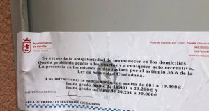 precinto en uno de los cuartos de la localidad