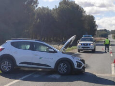 Colisión frontal con 4 heridos en Bardenas Reales