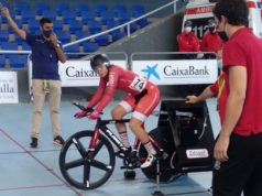 Ana Estella en el momento de comenzar una de las pruebas