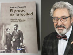 Chema Cenzano y la portada de su último libro
