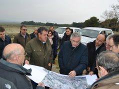 El Consejero aragonés Joaquín Olona visita la zona regable de Bardenas
