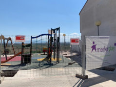 Cadreita comienza la instalación de una cubierta en el parque infantil Francisco Sesma Imagen de las obras en el Parque infantil Francisco Sesma de Cadreita