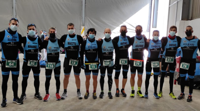 DUATLON-SDR-ARENAS Participantes de la SDR Arenas en el Campeonato Navarro de Duatlón Sprint de Alsasua