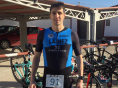 Eduardo Laínez, de la SDR Arenas, participó en el Duatlón de Tauste