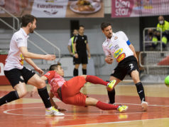 Un momento del parido entre El Pozo Murcia y el Aspil Jumpers Ribera Navarra