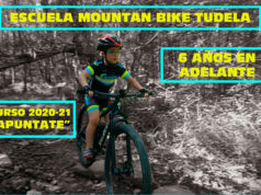 Cartel de la Escuela Mountain Bike de Tudela
