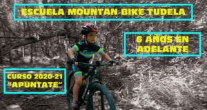 Cartel de la Escuela Mountain Bike de Tudela