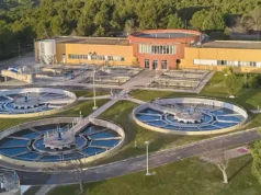 Depósitos de agua en la ETAP de Canraso en Tudela
