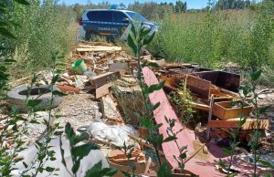 Detectado un vertido ilegal de escombros en un paraje de Fitero vertido escombros Fitero