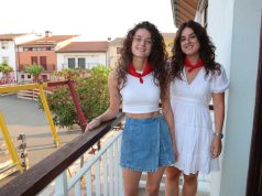 Las hermanas Mara y Alba Lamana Martínez, alcaldesa y concejala del día de la mujer en Fontellas