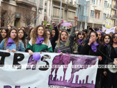 Alrededor de 1.200 personas se manifiestan por las calles de Tudela en el Día de la Mujer