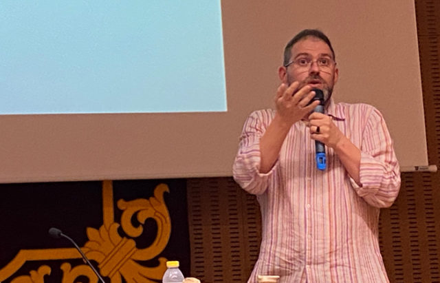 Javier Imaz, historiador y vecepresidente de la Asociación de Amigos del Castillo de Marcilla