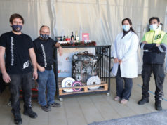 Jorge Moreno, Diego Moreno, Arantxa Falces, y Federico Martínez, parte del equipo de Desguaces Luis y Óscar