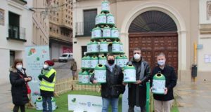 árbol Navidad reciclar vidrio