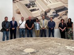 Trasladan el mosaico de El Villar de Ablitas a la Casa de Cultura de la localidad para su exhibición mosaico de El Villar de Ablitas