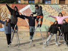 Nuevo mural Erasmus en el IES Alhama de Corella mural Erasmus IES Alhama