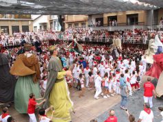 Murchante celebró ayer su tradicional ofrenda floral y la concentración de gigantes Murchante