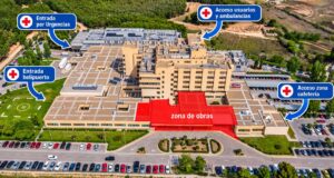 El Hospital Reina Sofía habilita accesos alternativos por obras en su entrada principal Hospital Reina Sofía Tudela