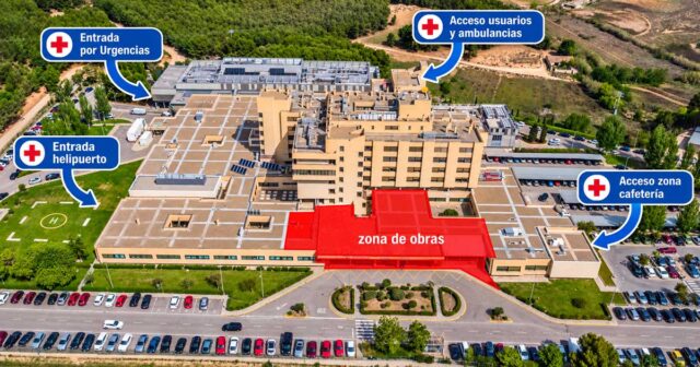 Mapa-aéreo-del-hospital-con-zona-de-obras Hospital Reina Sofía Tudela