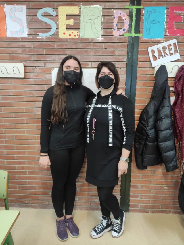 María Nevot y su tutora Estíbaliz Clemente