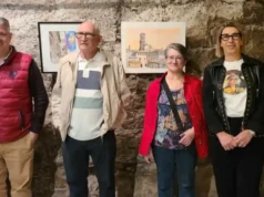 Exposición de dibujos y pirograbados de Pedro Gasset en la bodega del Museo Muñoz Sola