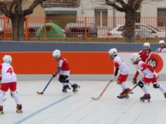 Derbi entre los benjamines del Tudela Hockey Club