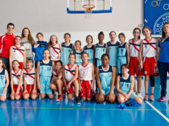 Las jugadoras del preinfantil femenino de la SDR Arenas de Baloncesto