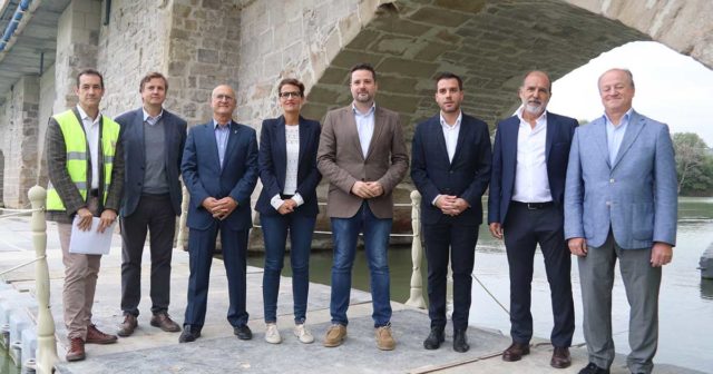 visita a la restauración del puente de tudela