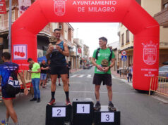 Elena Vidurreta y Hodei Lujanbio, ganadores del I Trail La Cereza de Milagro Trail La Cereza Milagro
