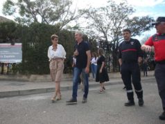 La Presidenta Chivite informa a los alcaldes de Arguedas y Valtierra del dispositivo de coordinación del incendio incendio