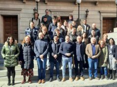 Alumnos y profesores del instituto holandés ROC Madden de Amersfoort visitan el Ayuntamiento de Tudela