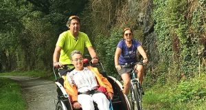 Biciclistas Corella Vía Verde Bidasoa