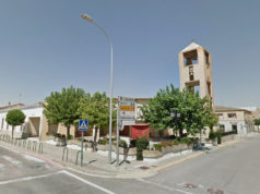 Iglesia de la localidad de Cabanillas en la Ribera de Navarra cerca de Tudela