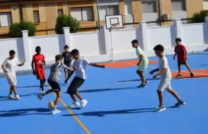 Los escolares de Cabanillas estrenan los nuevos patios del colegio San Juan de Jerusalén