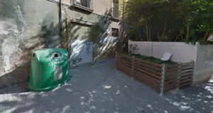 recogida de basuras en el Casco Antiguo de Tudela