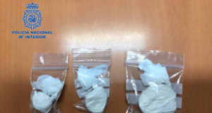 Foto de la sustancia incautada, posiblemente droga, por la Policía Nacional