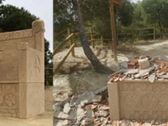 El Ayuntamiento de Funes condena el destrozo del trono mirador en el Barranco del Rey