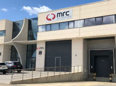 Vista de las naves de Ciudad Agroalimentaria de Tudela en donde se ubican las instalaciones de mrc