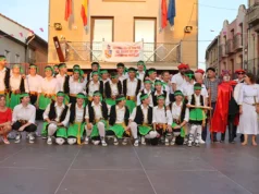 El Paloteado de Cabanillas vuelve a repartir estopa Paloteado de Cabanillas 2026 durante las fiestas de San Roque