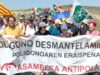 Unas 250 personas participan en la XXXVI Marcha por el desmantelamiento del polígono de tiro de las Bardenas