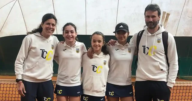 tenis cerro fontellas equipo alevín del Tenis Club Cerro Fontellas