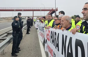 Ribaforada se convierte en el epicentro de las reivindicaciones del transporte navarro
