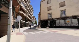 Recreación de la obra en la calle San Marcial de Tudela