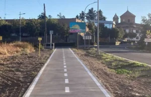 Corella estrena un nuevo carril bici de 480 metros en la carretera de Alfaro